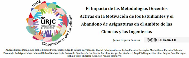 ¡Ya disponible en abierto! Informe final del proyecto sobre metodologías activas, motivación de los estudiantes y el abandono